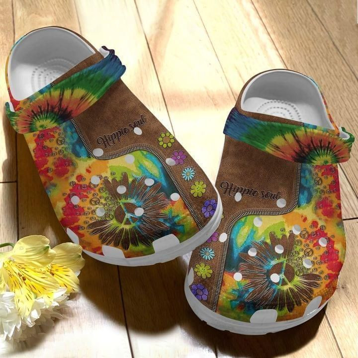 Hippie Sunflower Crocs Shoes