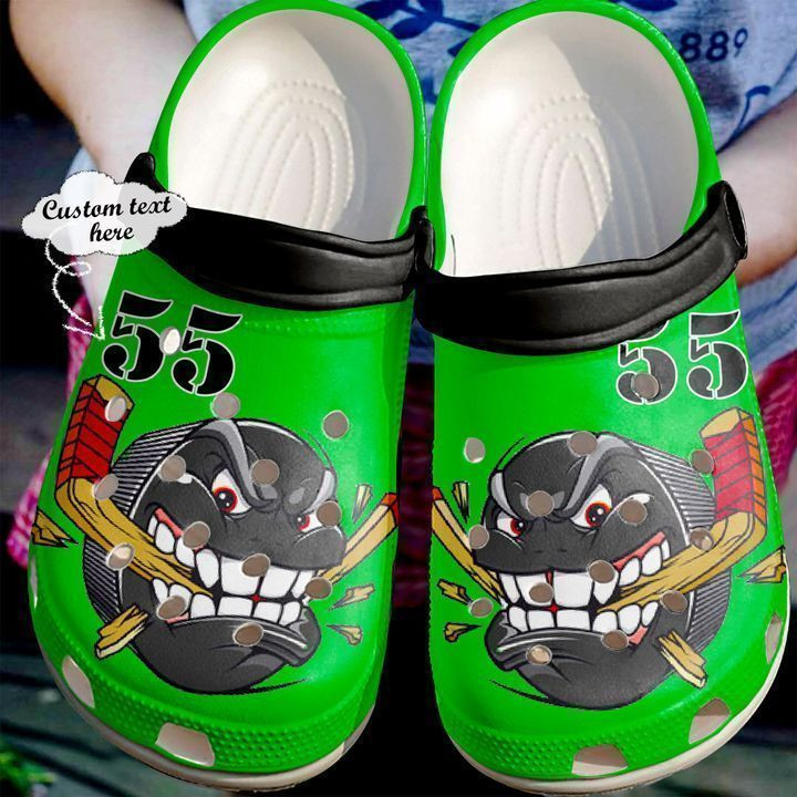 Hockey Personalized Angry Crocs Clog Shoes