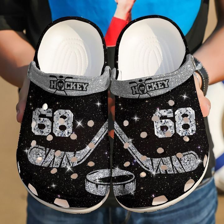 Hockey Personalized Diamond Crocs Clog Shoes