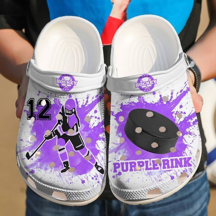 Hockey Personalized Girl Crocs Clog Shoes