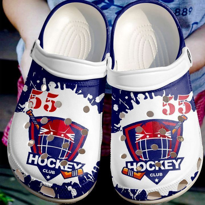 Hockey Personalized Ice Lover Club Crocs Clog Shoes