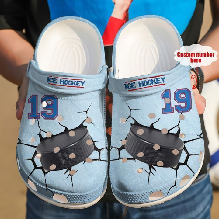 Hockey Personalized Ice Lover Crocs Clog Shoes