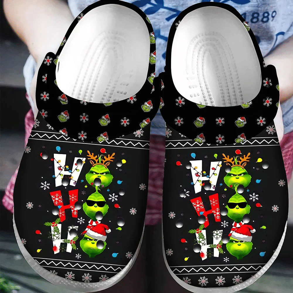 Hohoho Grinch Christmas Crocs Classic Clogs Shoes