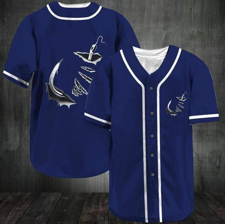 Hook Fishing Personalized 3d Baseball Jersey kv