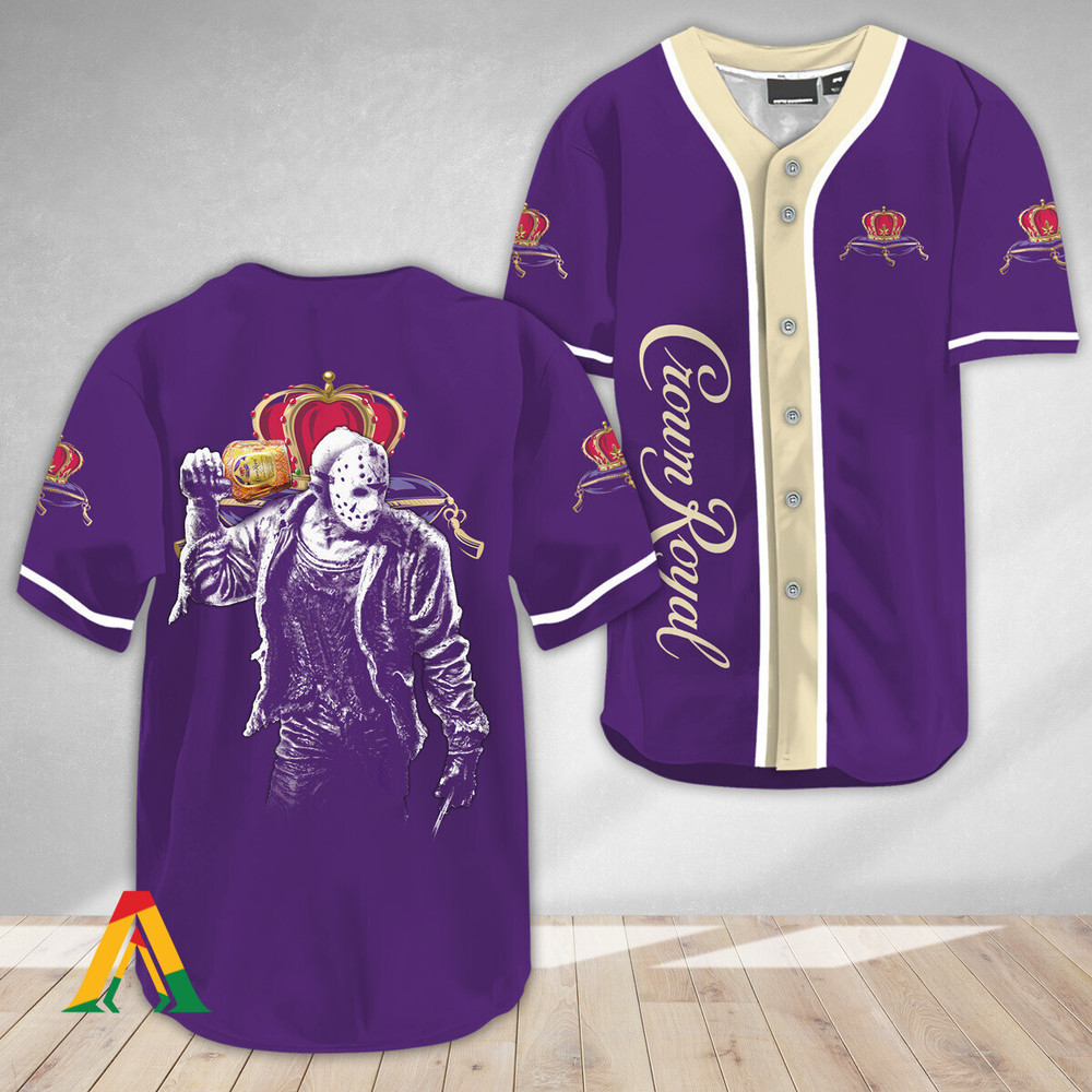 Horror Jason Voorhees Crown Royal Baseball Jersey Unisex Jersey Shirt for Men Women