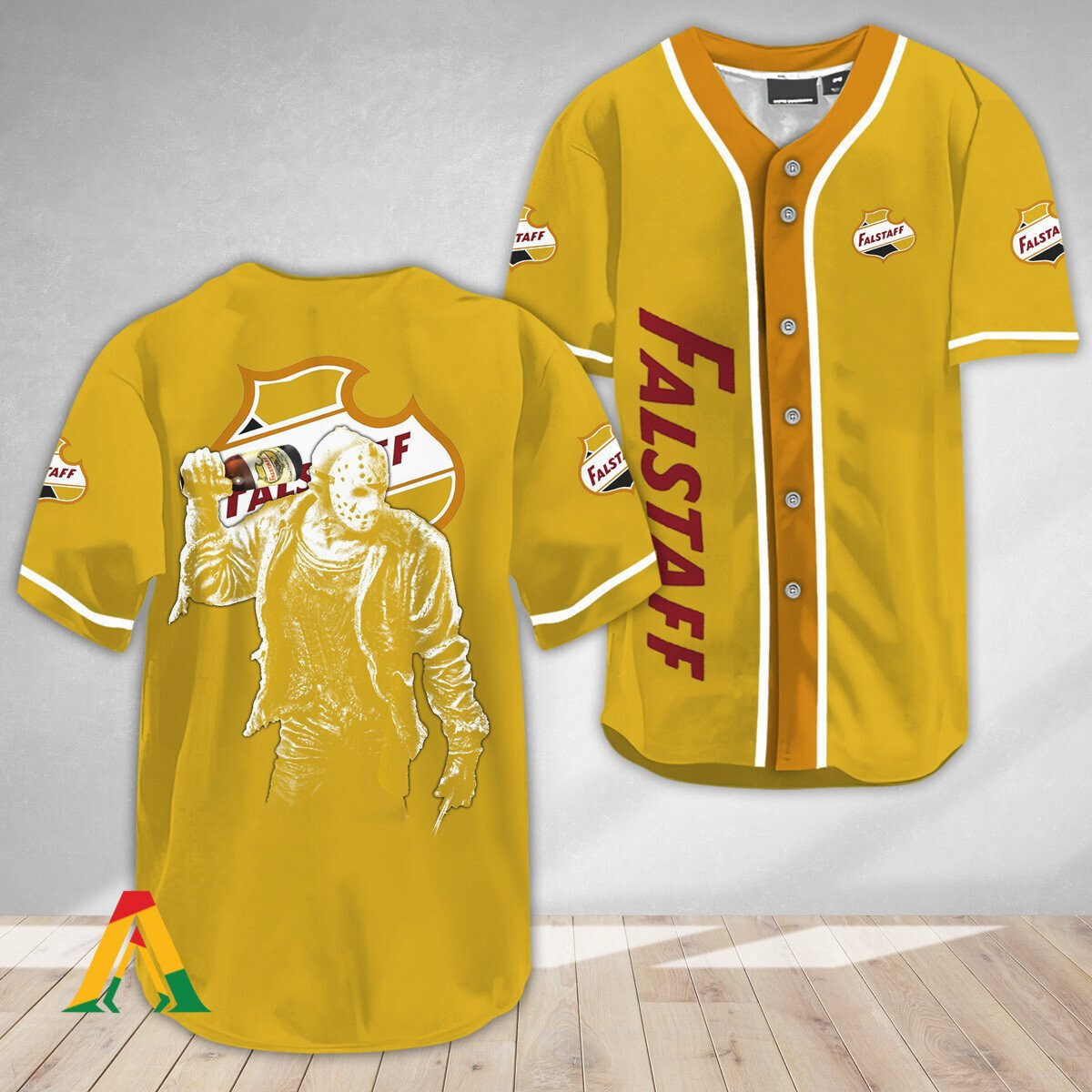 Horror Jason Voorhees Falstaff Beer Baseball Jersey