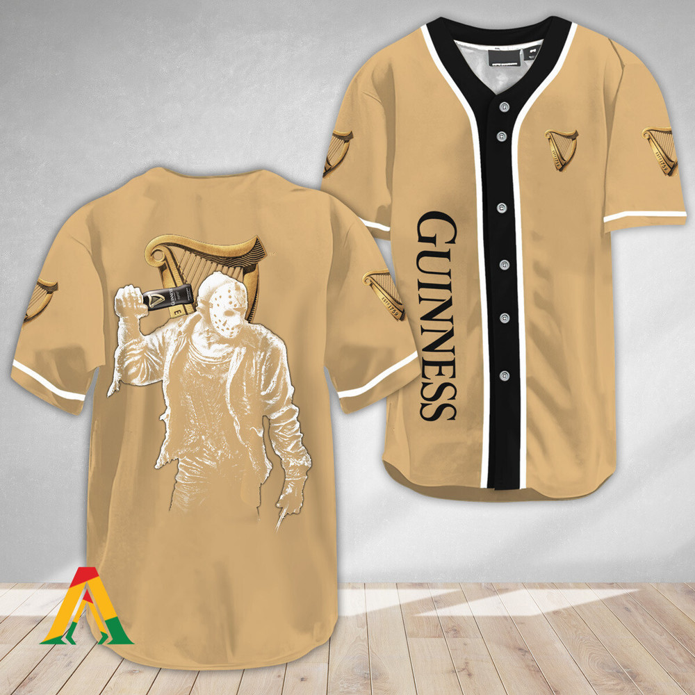 Horror Jason Voorhees Guinness Beer Baseball Jersey Unisex Jersey Shirt for Men Women