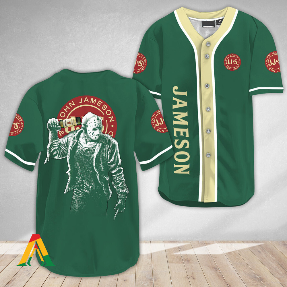 Horror Jason Voorhees Jameson Whiskey Baseball Jersey Unisex Jersey Shirt for Men Women