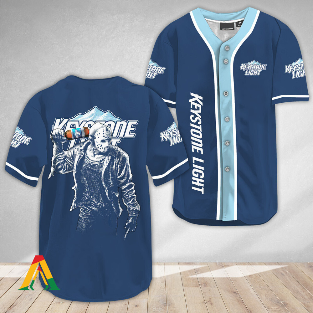 Horror Jason Voorhees Keystone Light Baseball Jersey Unisex Jersey Shirt for Men Women