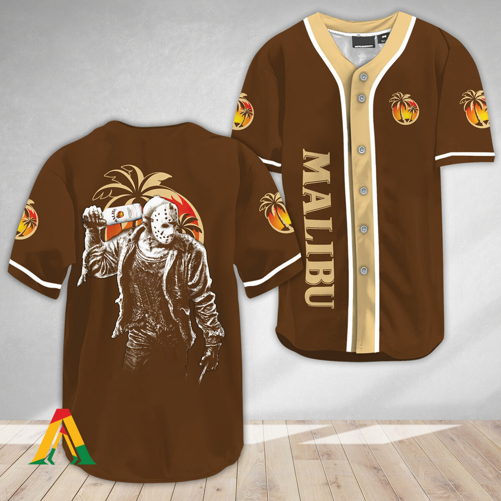 Horror Jason Voorhees Malibu Rum Baseball Jersey Unisex Jersey Shirt for Men Women