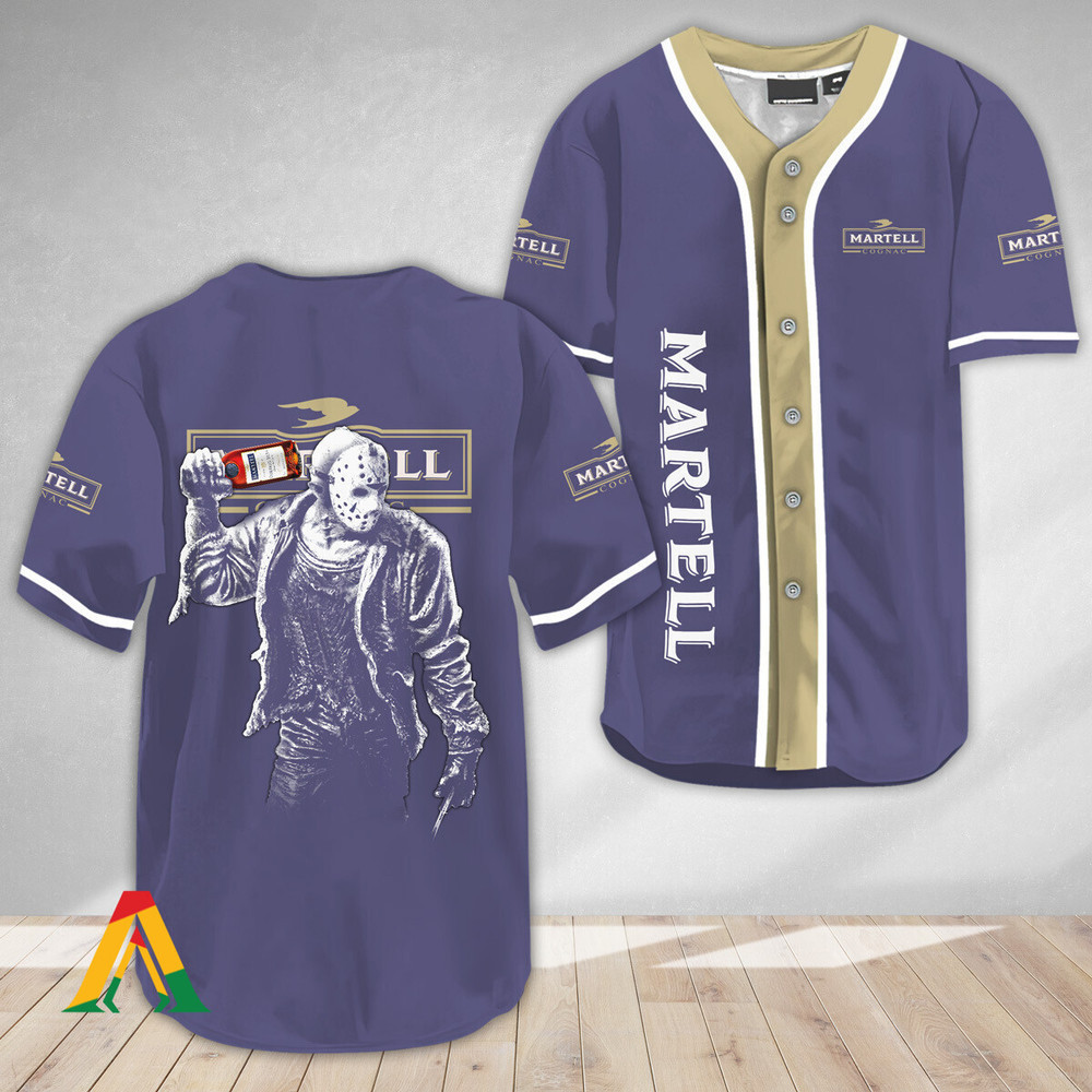 Horror Jason Voorhees Martell Cognac Baseball Jersey Unisex Jersey Shirt for Men Women