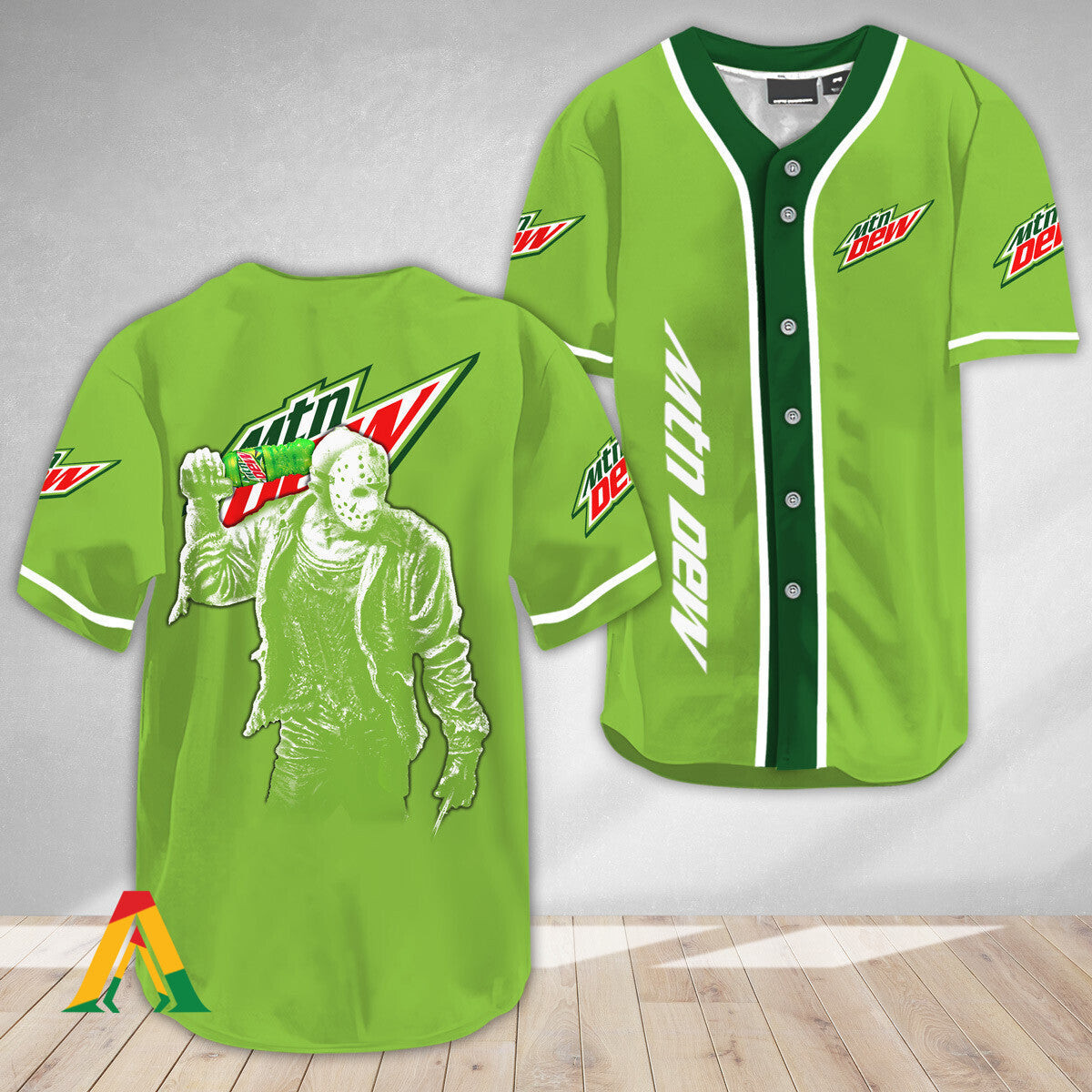 Horror Jason Voorhees Mountain Dew Baseball Jersey