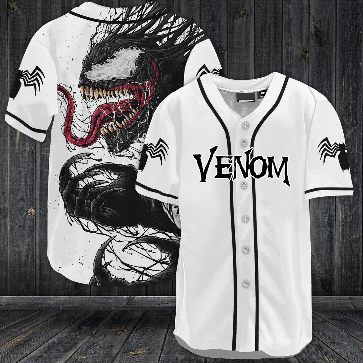 Horror Let There Be Carnage Venom Jersey Shirt, Unisex Baseball Jersey for Men Women