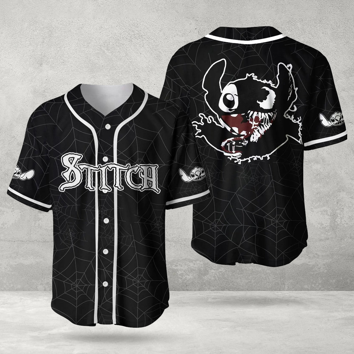 Horror Venom Stitch Spider Character Jersey Shirt, Unisex Baseball Jersey for Men Women