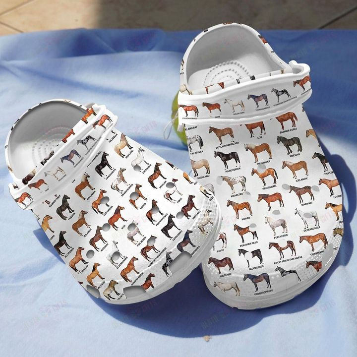 Horse Breed Collection Crocs Classic Clogs Shoes