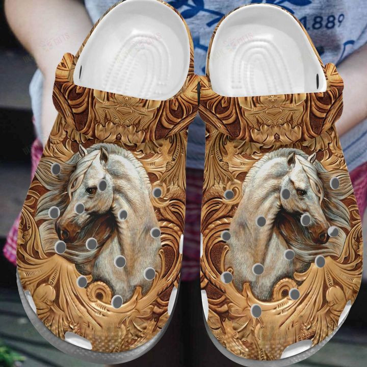 Horse Carved Horse Crocs Classic Clogs Shoes