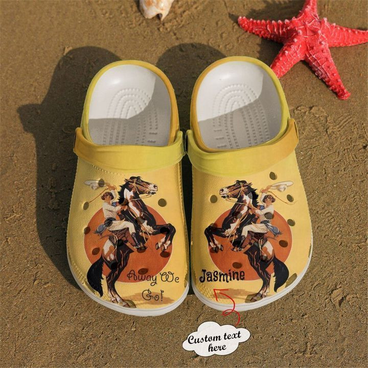 Horse Personalized Away We Go Crocs Classic Clogs Shoes