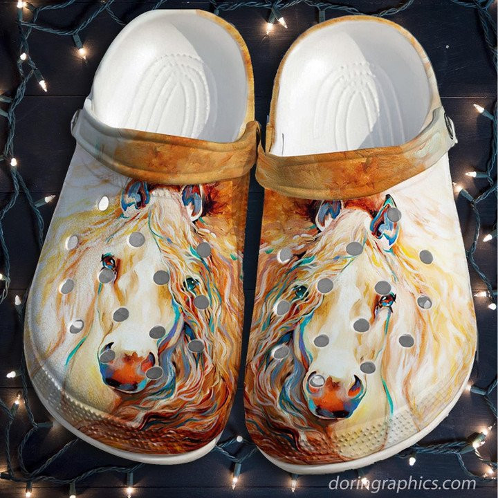 Horses Girl Shoes Girl Love Horses Flower Beach Crocs Clogs Gift For Mothers Day HORSE