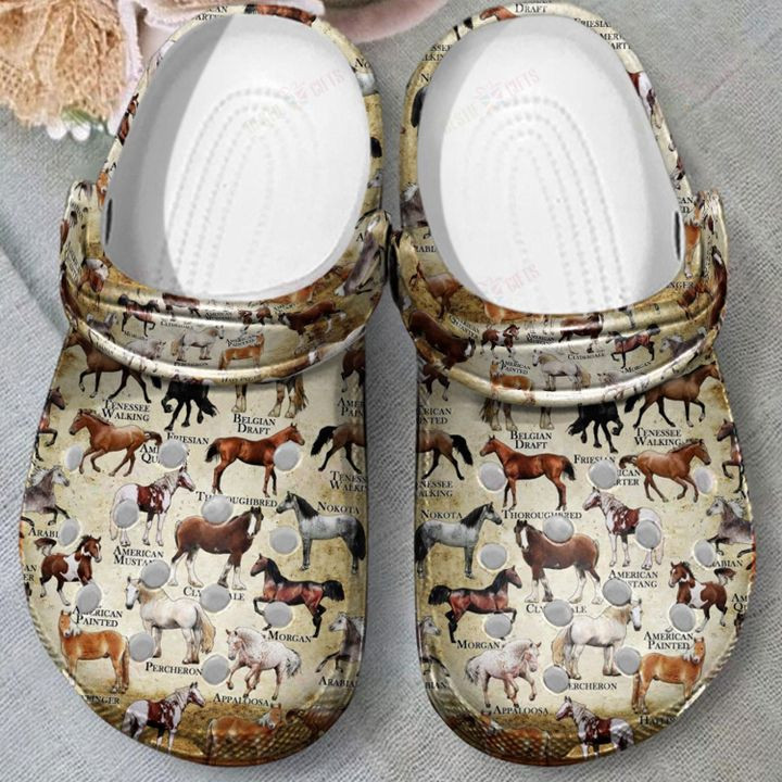 Horses Of The World Crocs Classic Clogs Shoes