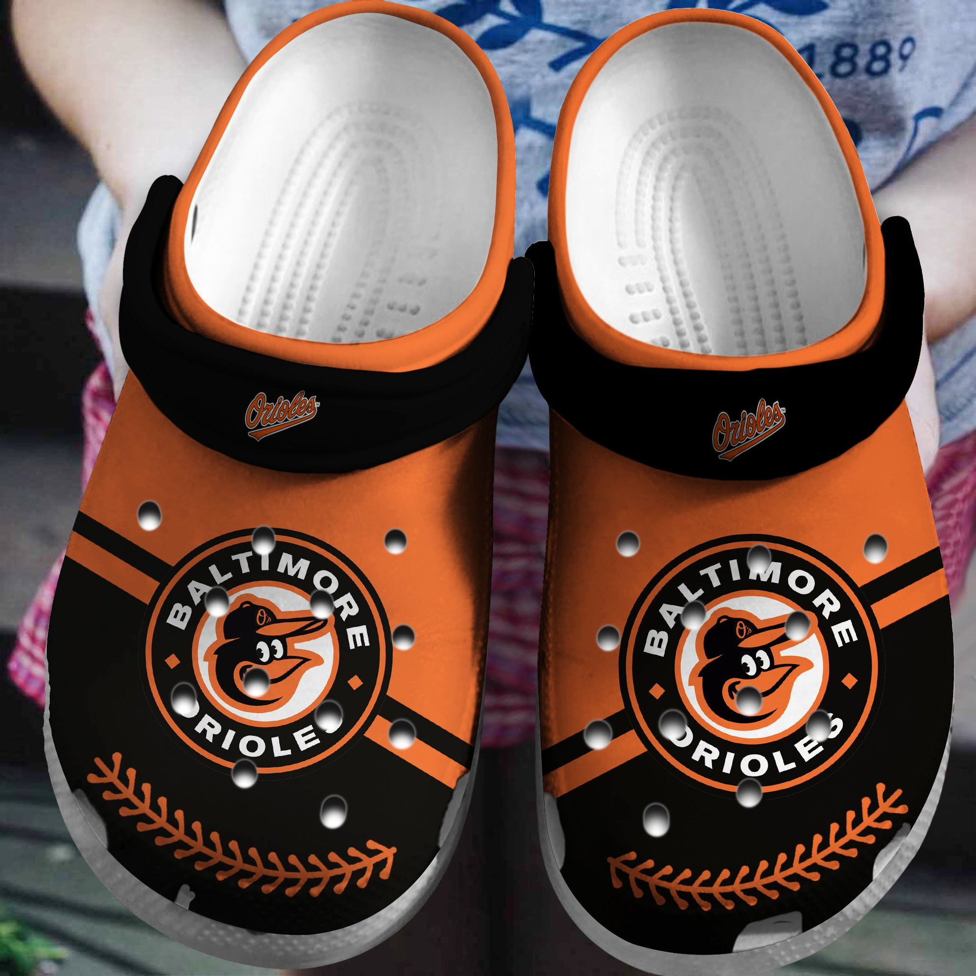 Hot Mlb Team Baltimore Orioles Black-Orange Crocs Clog Shoesshoes Trusted Shopping Online In The World
