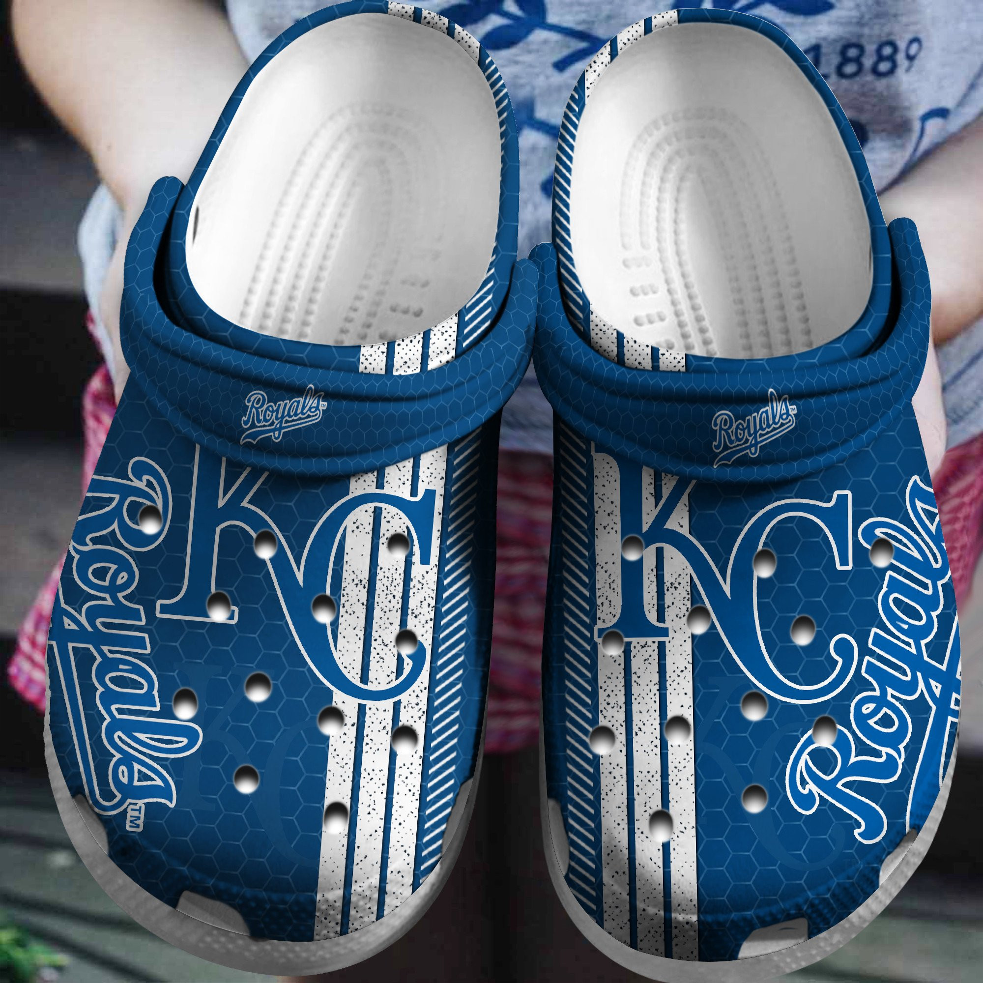 Hot Mlb Team Kansas City Royals Blue Crocs Clog Shoesshoes