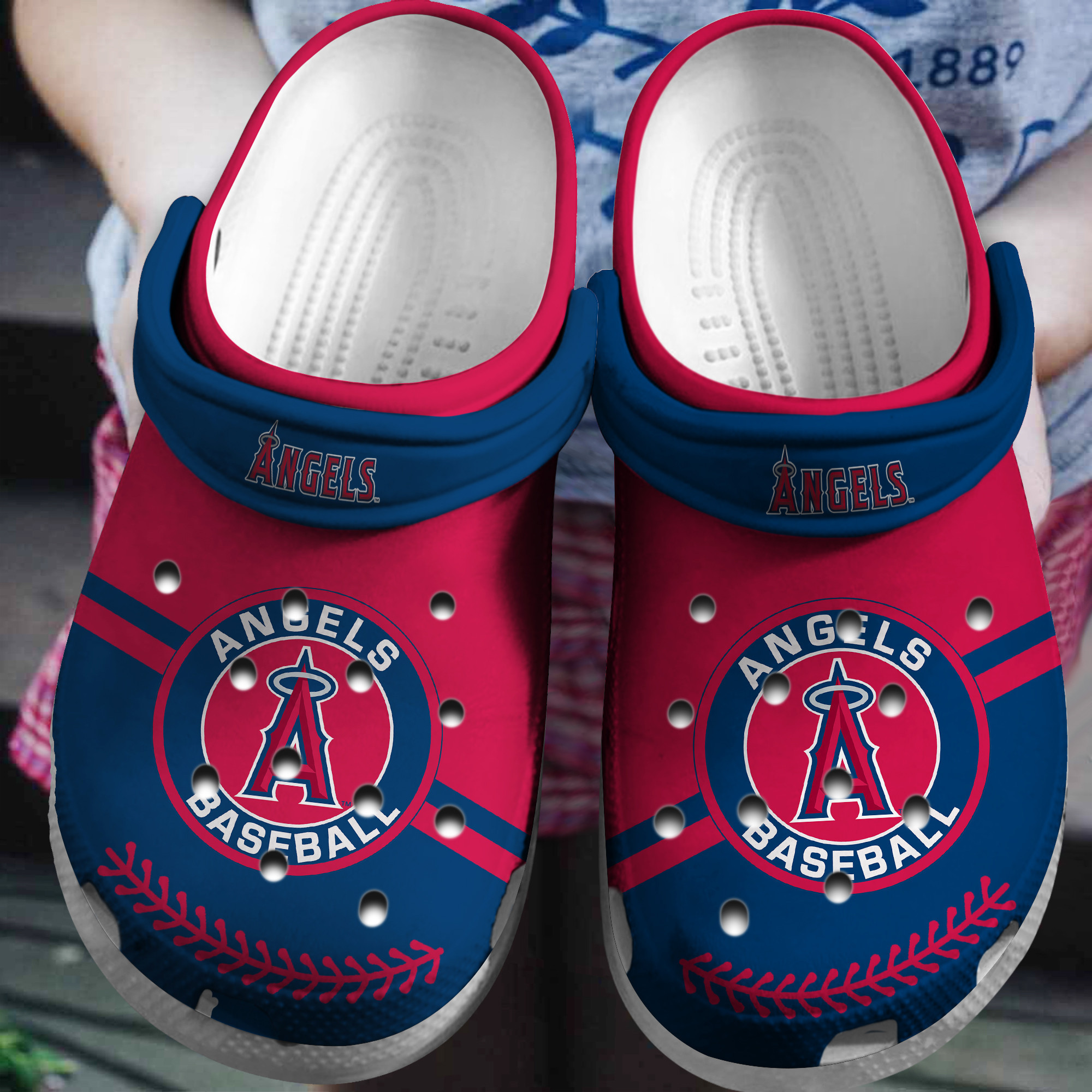 Hot Mlb Team Los Angeles Angels Baseball Crocs Clog Shoesshoes