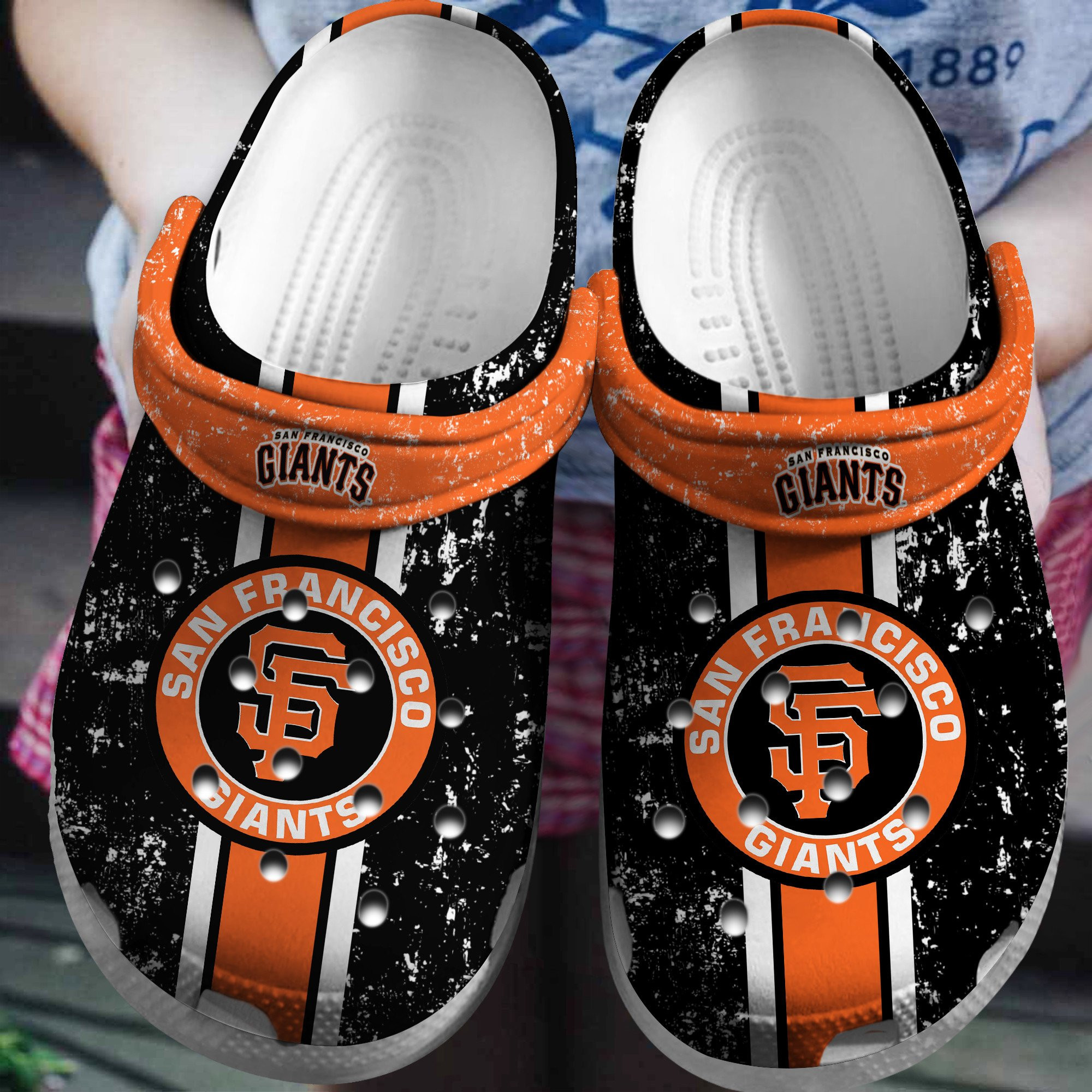 Hot Mlb Team San Francisco Giants Black-Orange Crocs Clog Shoesshoes