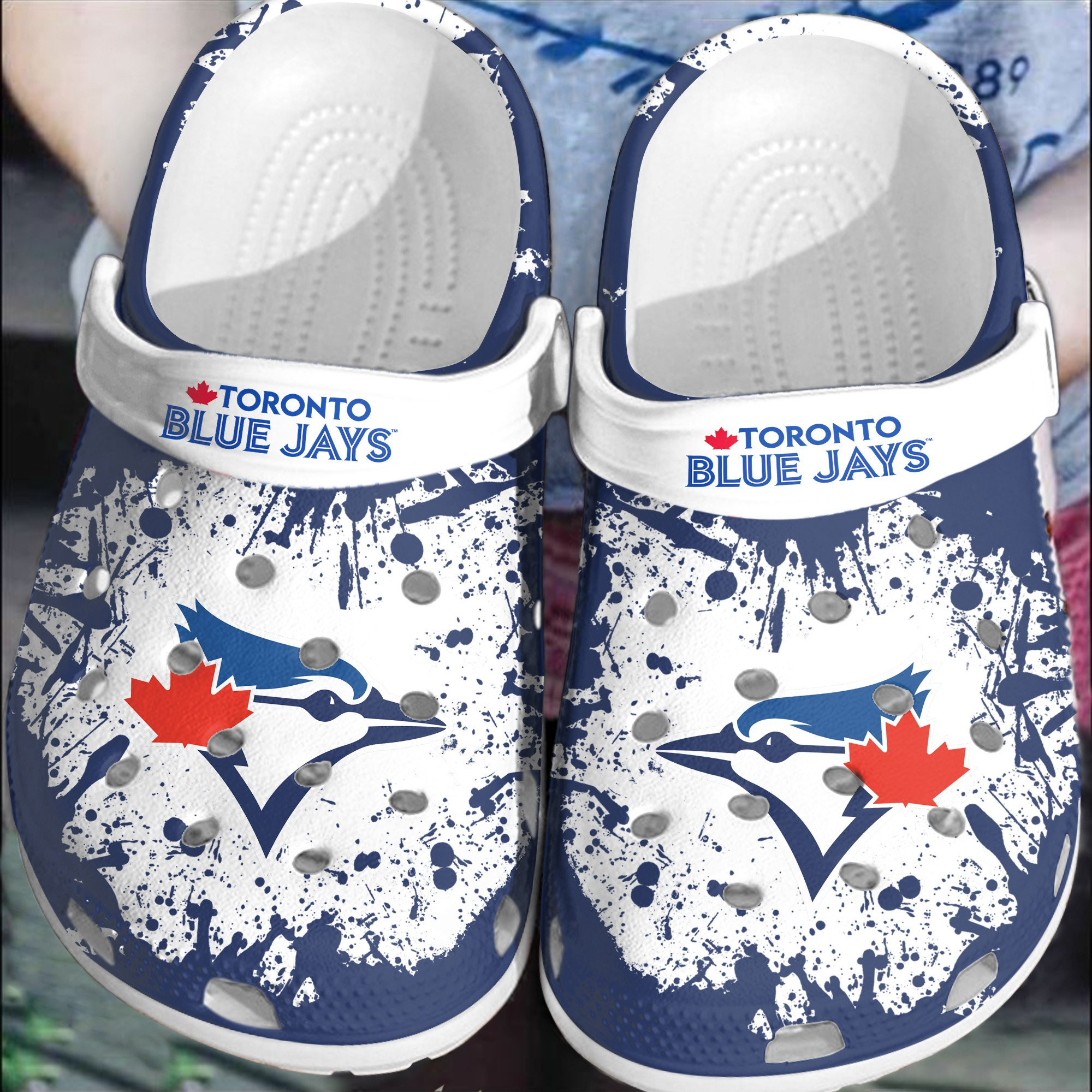 Hot Mlb Team Toronto Blue Jays White Crocs Clog Shoesshoes