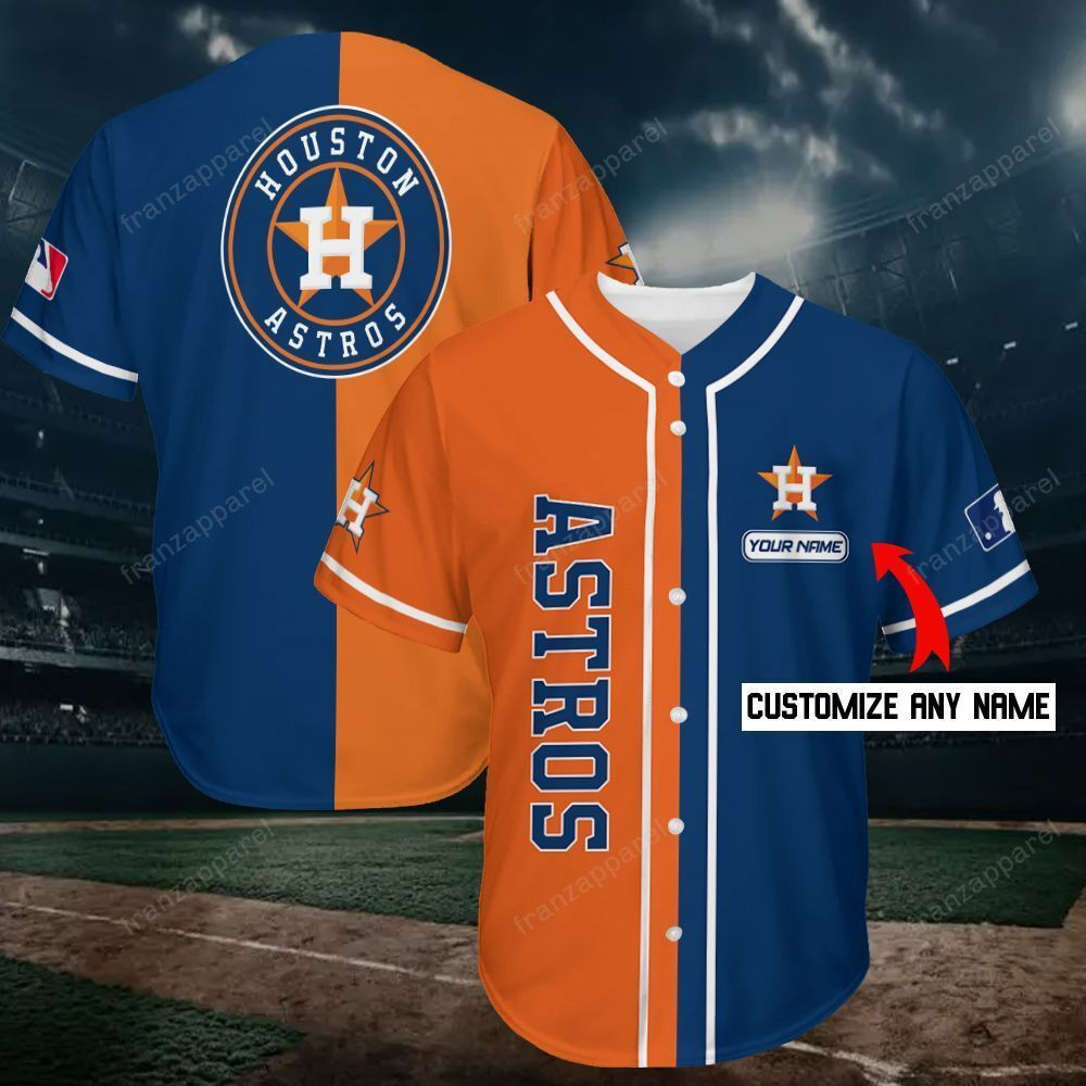 Houston Astros Personalized Baseball Jersey Shirt 218, Unisex Jersey Shirt for Men Women