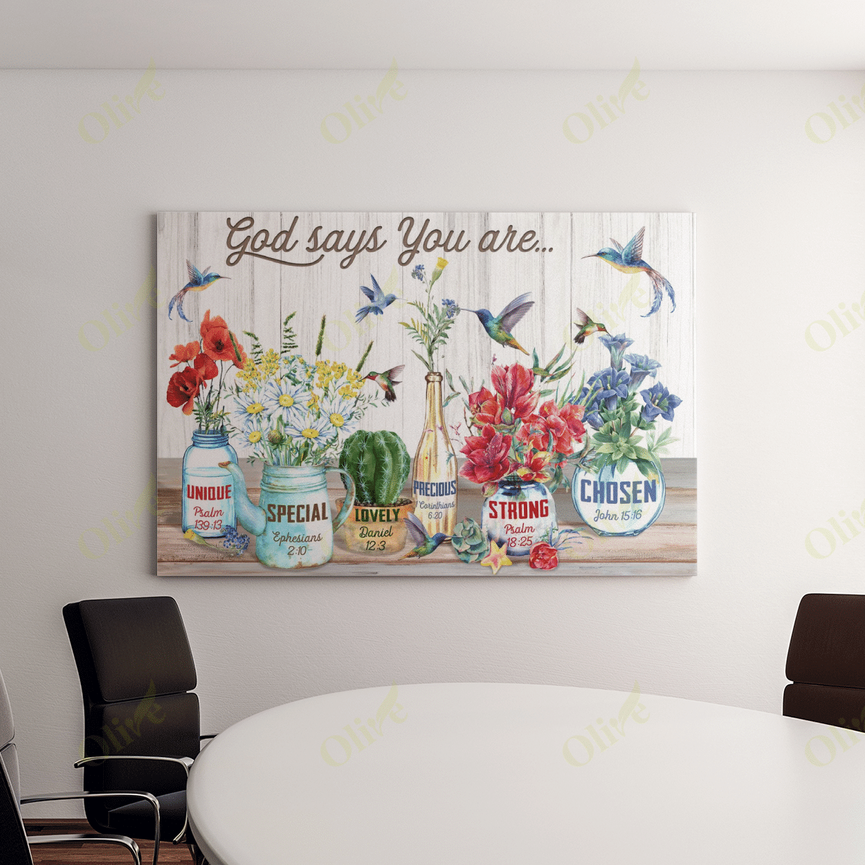 Hummingbird - God Says You Are Very Special Poster And Canvas Art Wall Decor