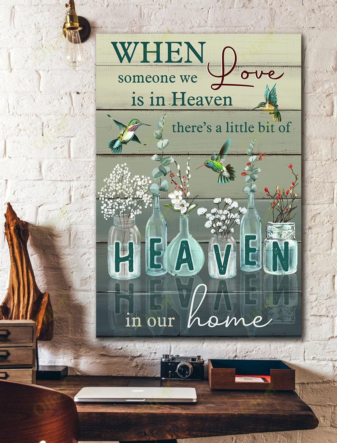 Hummingbird - Heaven In Our Home Poster And Canvas Art Wall Decor