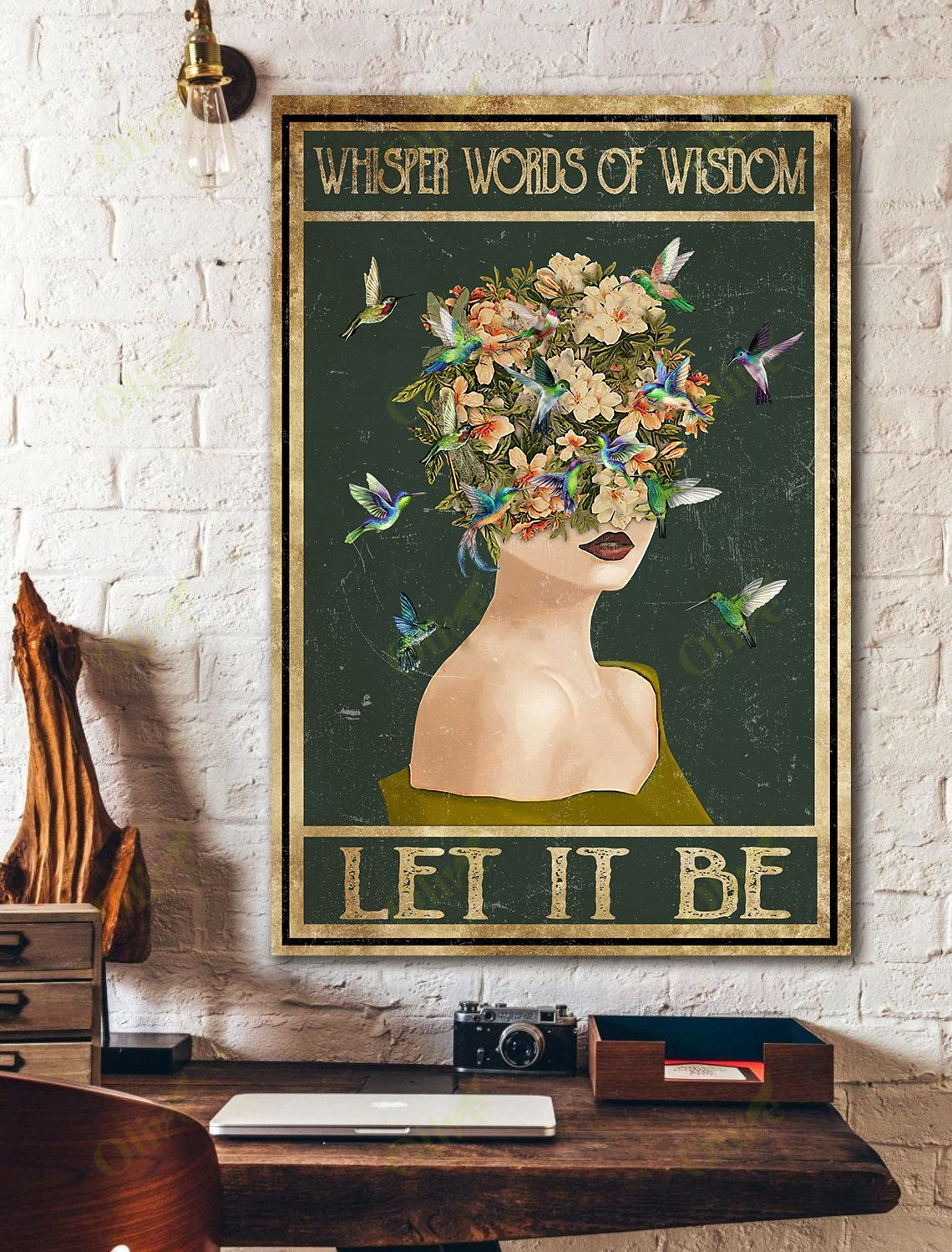 Hummingbird - Just Let It Be Poster And Canvas Art Wall Decor