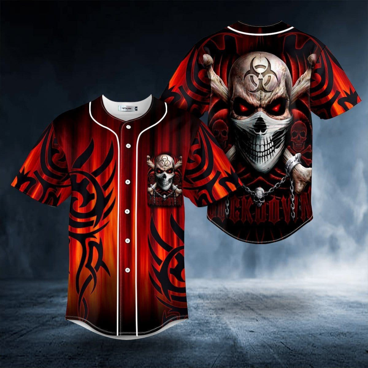 Hunter Knock Skull Baseball Jersey