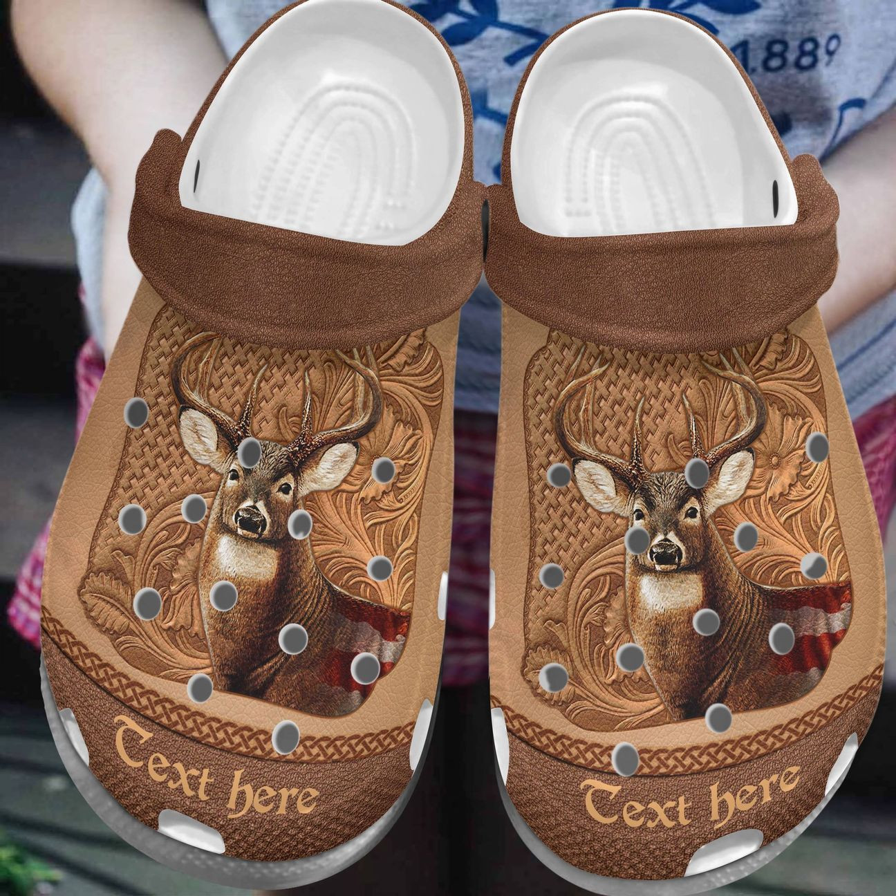 Hunting Personalize Clog Custom Crocs Fashionstyle Comfortable For Women Men Kid Print 3D Personalized American Whitetail