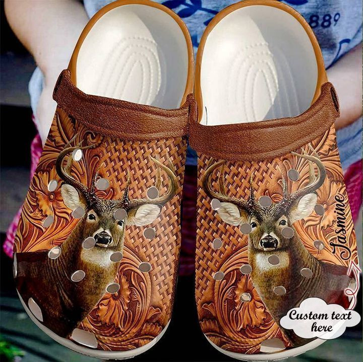 Hunting Personalized Beautiful Whitetail Crocs Classic Clogs Shoes