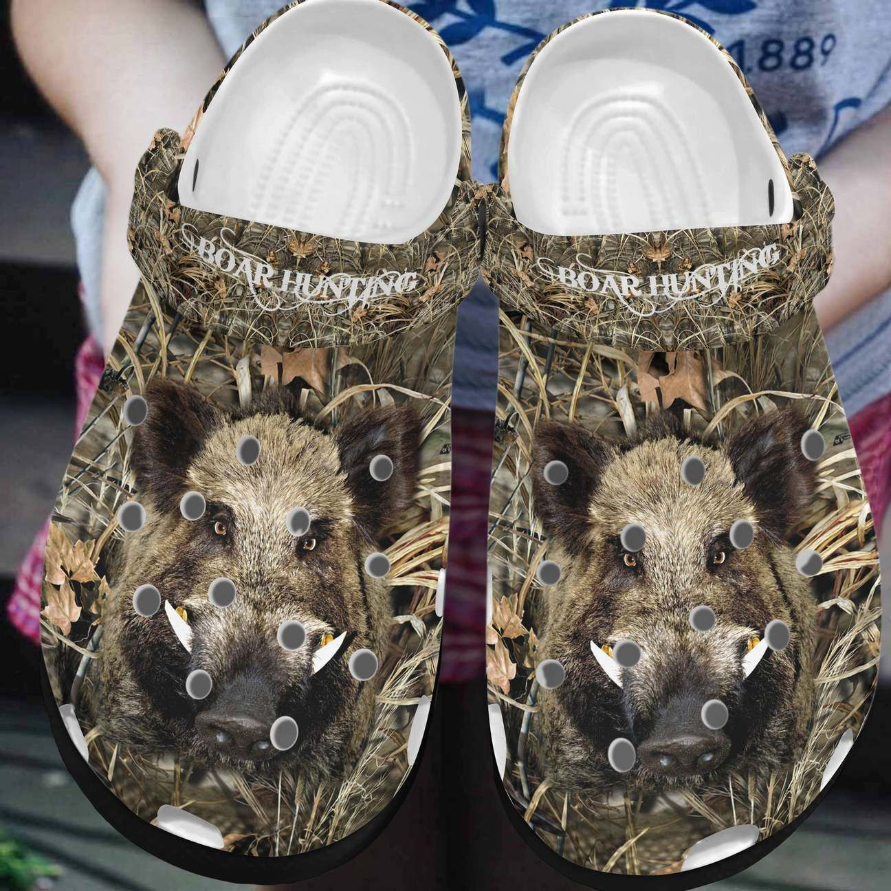 Hunting Personalized Clog Custom Crocs Comfortablefashion Style Comfortable For Women Men Kid Print 3D Boar Hunting