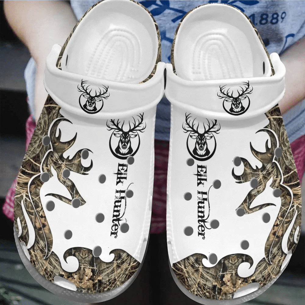 Hunting Personalized Clog Custom Crocs Comfortablefashion Style Comfortable For Women Men Kid Print 3D Elk Hunting