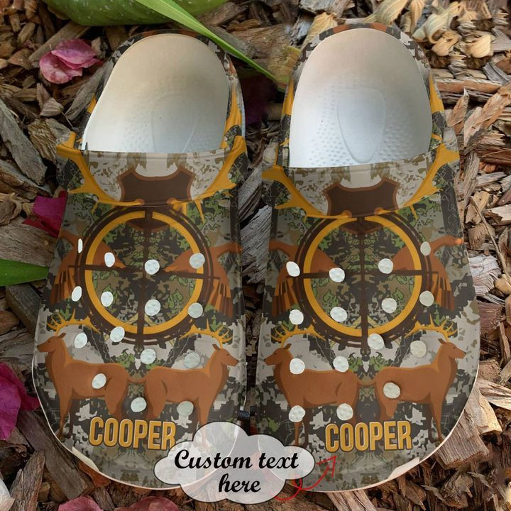 Hunting Personalized Deer Hunters Crocs Crocband Clog Comfortable For Mens Womens Classic Clog Water Shoes