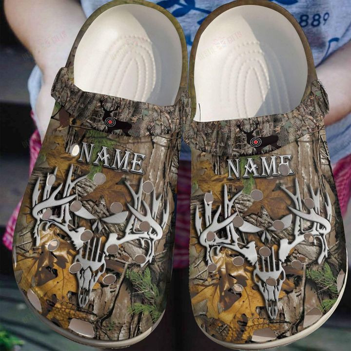 Hunting White Sole Personalized Trophy Crocs Classic Clogs Shoes