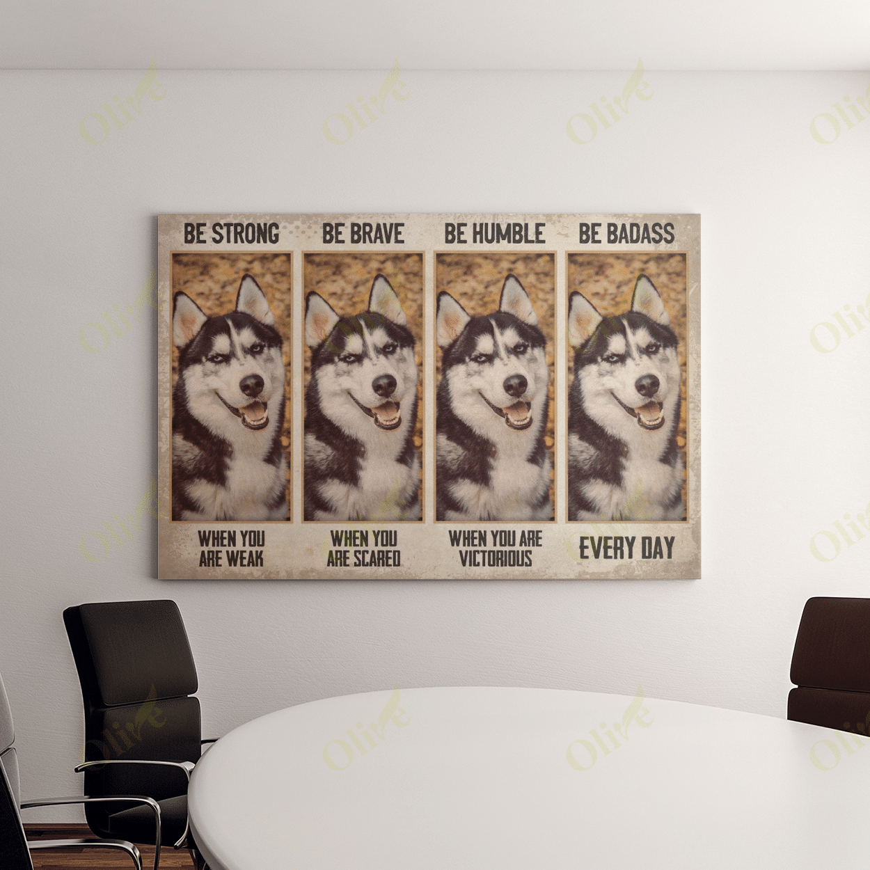 Husky - Be Strong When You Are Weak Poster And Canvas Art Wall Decor