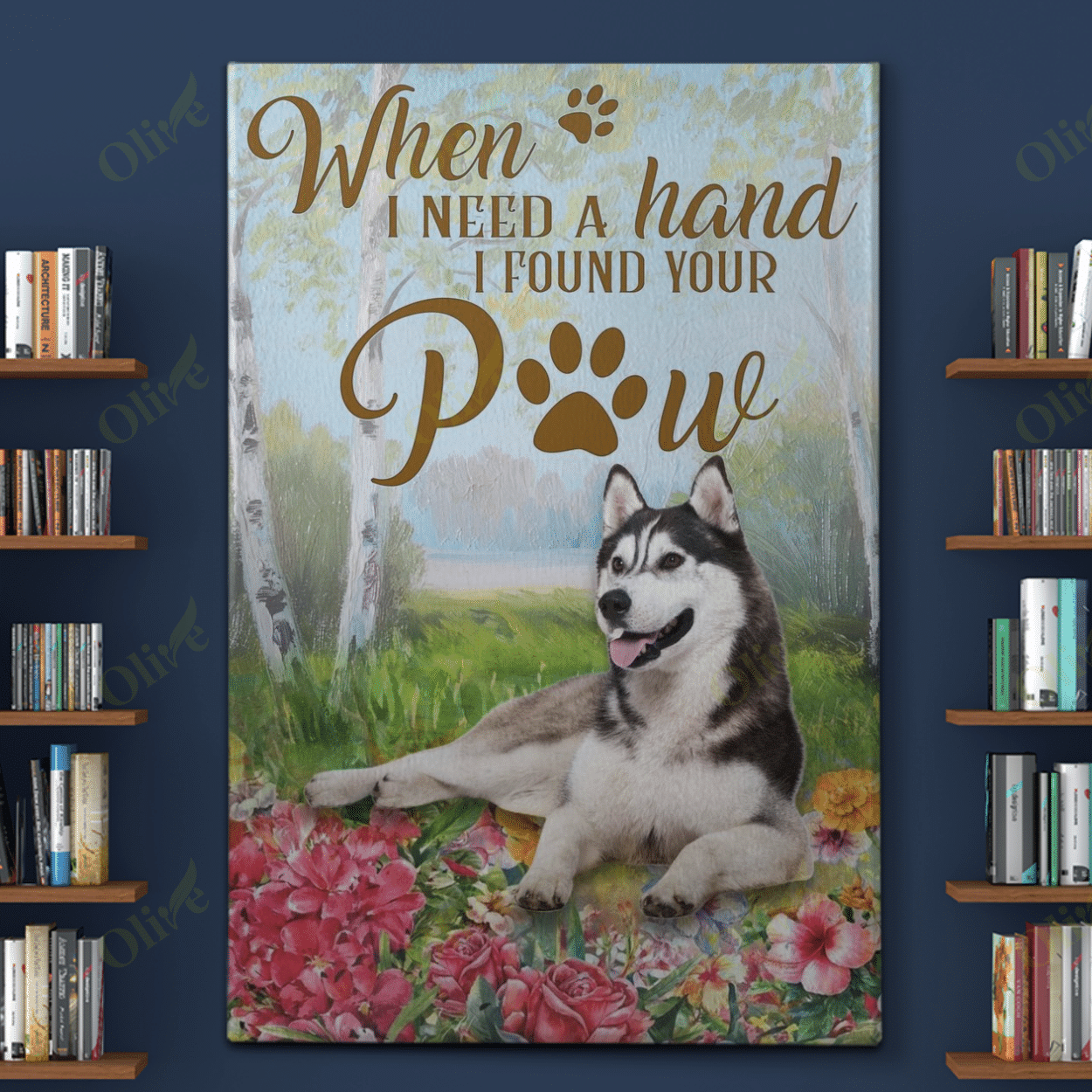 Husky - I Found Your Paw Poster And Canvas Art Wall Decor