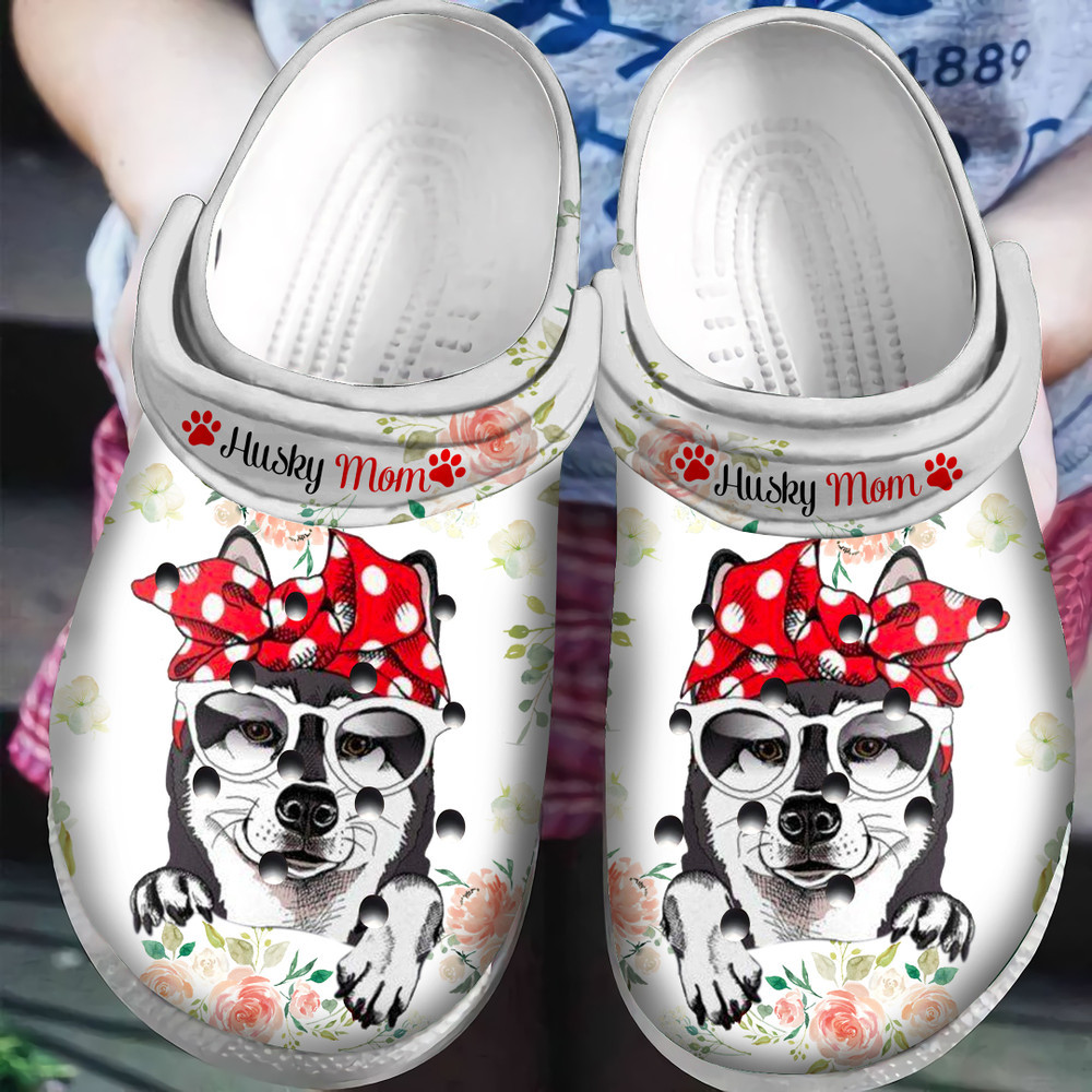 Husky Mom Crocs Classic Clogs Shoes Mothers Day Gift