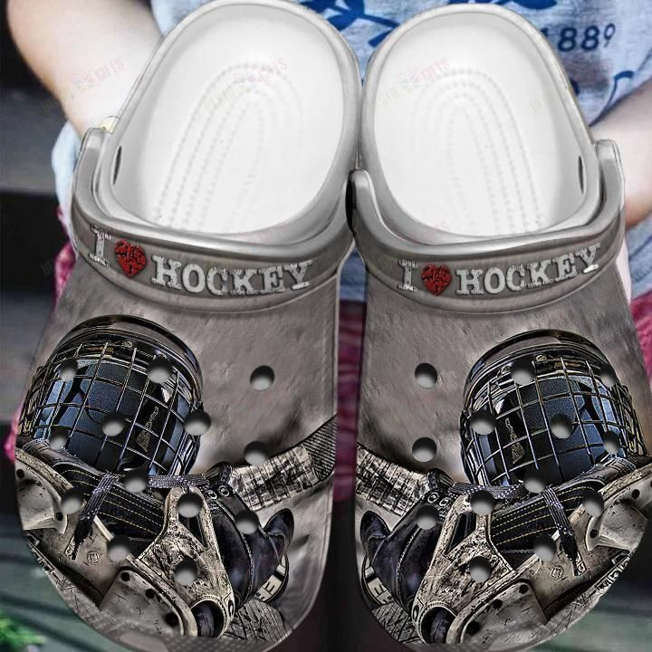 I Love Hockey Crocs Classic Clogs Shoes PANCR0444