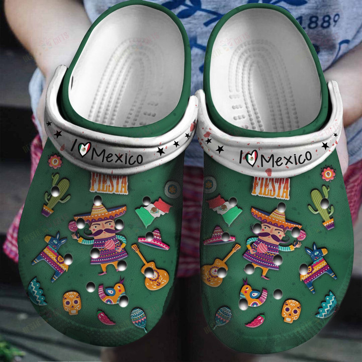 I Love Mexico Crocs Classic Clogs Shoes