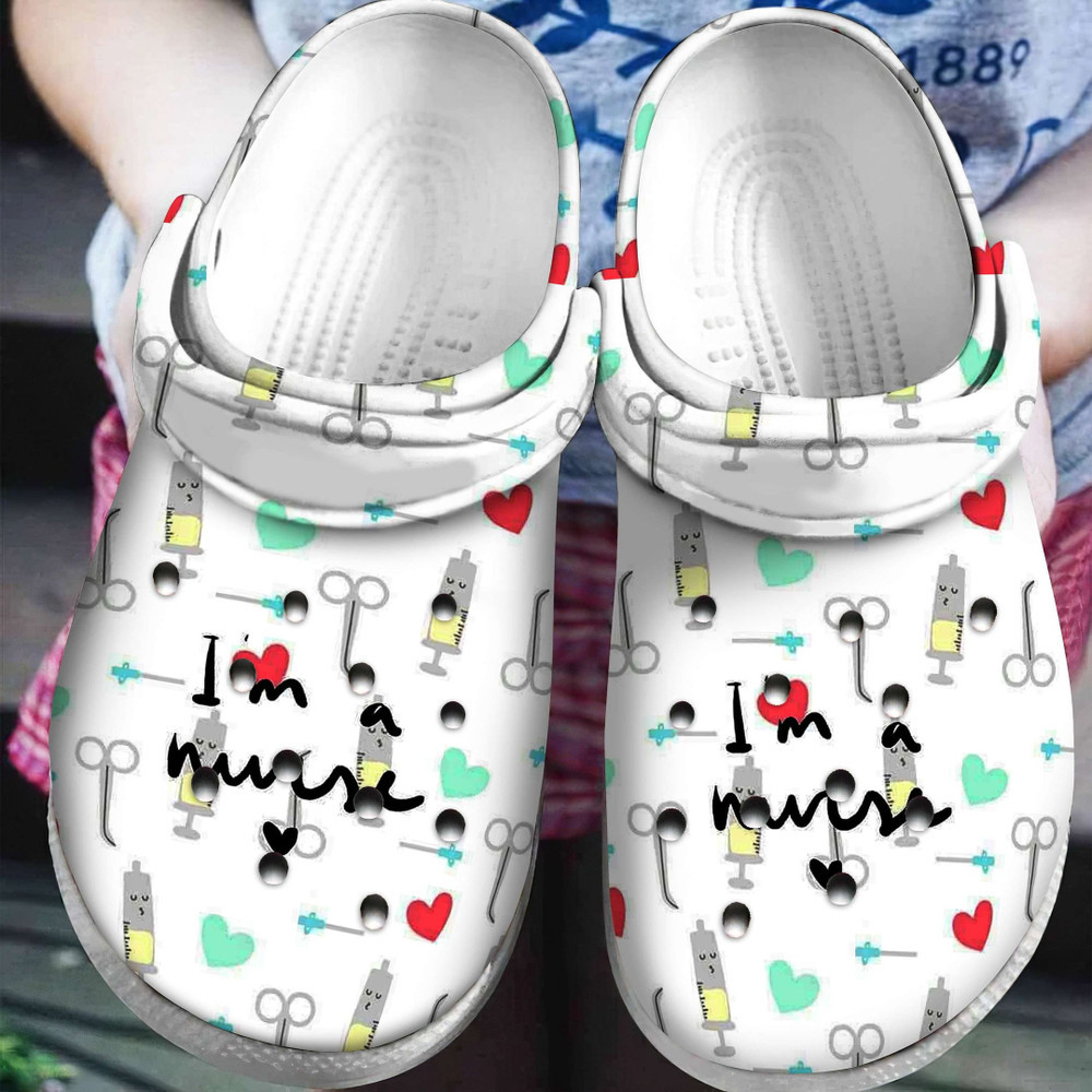 Im A Nurse Rubber Crocs Clog Shoes Comfy Footwear