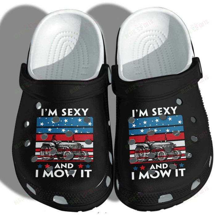 Im Sexy And I Mow It Funny Crocs Classic Clogs Shoes