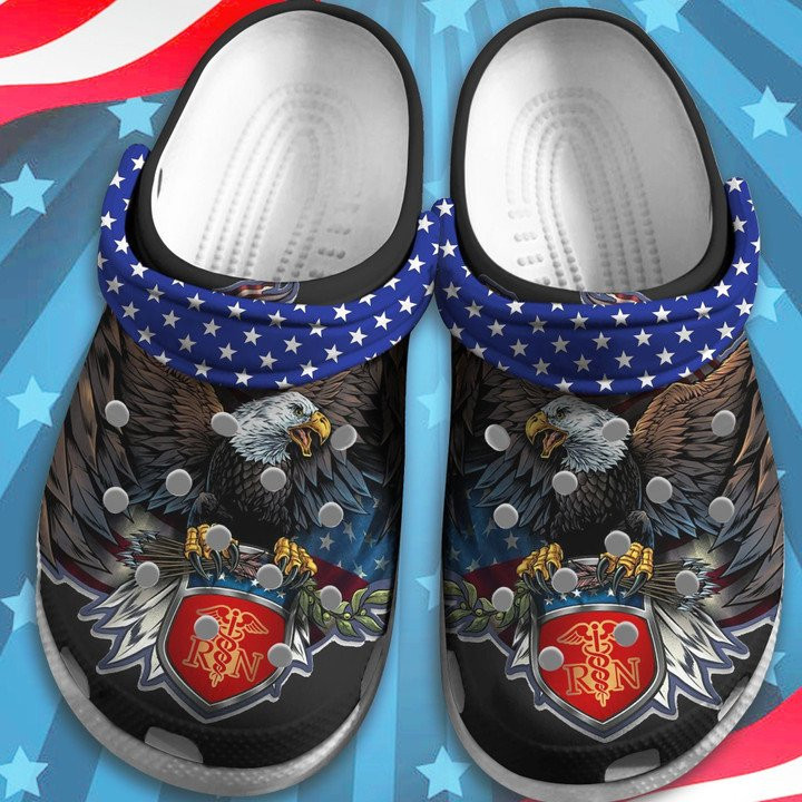 Independence RN Eagle Crocs Clogs Shoes