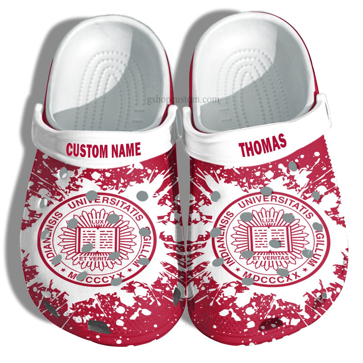 Indiana University Bloomington Graduation Gifts Croc Shoes Customize- Admission Gift Crocs Shoes