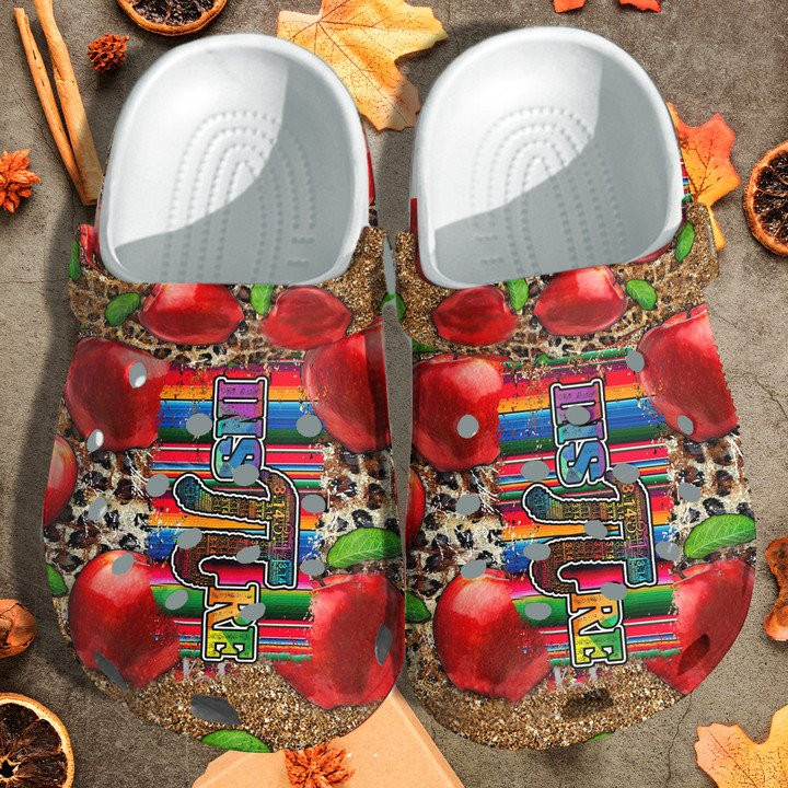 Inspire With Funny Apple Pi Leopard Shoes Crocs Crocbland Clog Gift School