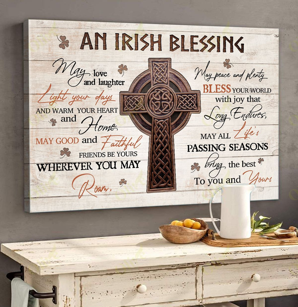 Irish - An Irish Blessing Poster And Canvas Art Wall Decor